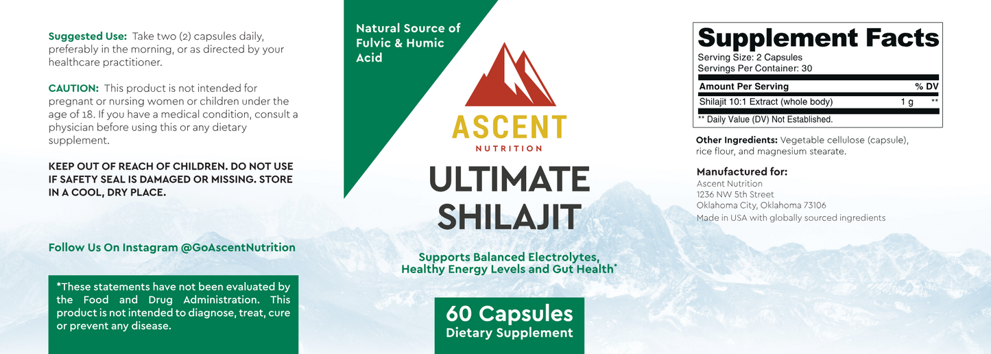 Ultimate Shilajit, 60 Capsules, 1 g