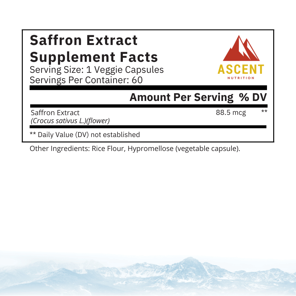 Saffron Extract, 60 Capsules, 88.5 mg