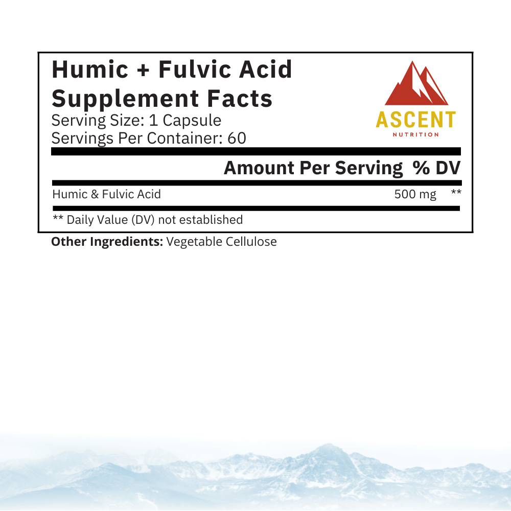 Humic & Fulvic Acid, 60 Capsules, 500 mg