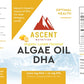 Algae Oil DHA Omega-3's - Vegan and Vegetarian, 1000 mg