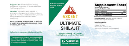 Ultimate Shilajit, 60 Capsules, 1 g