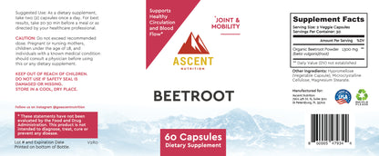 Organic Beetroot, 60 Capsules, 1300 mg