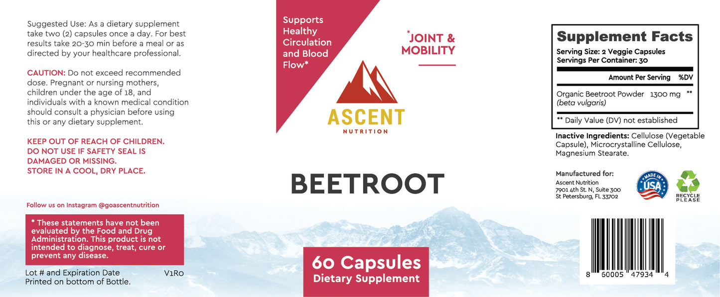 Ascent Nutrition Beetroot Supplement