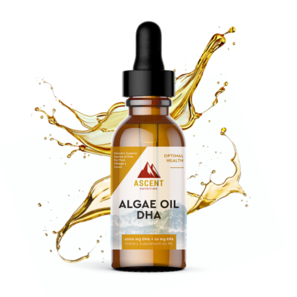 Algae Oil DHA Omega-3's - Vegan and Vegetarian, 60 ml Bottle – Ascent ...